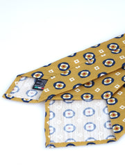 Cravatta gialla sartoriale sfoderata GEMINA in lino/seta