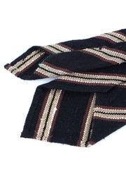 GRANTA 3-fold unlined black shantung silk tie