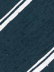 Cravatta 3 pieghe sfoderata verde BIRTO 100% seta shantung