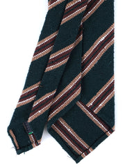 Cravatta 3 pieghe sfoderata verde in seta shantung GRANTA