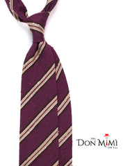 Cravatta 3 pieghe sfoderata GRANTA in pura seta shantung wine