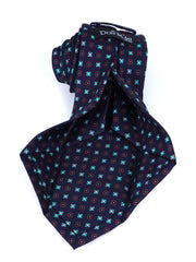 ZANBI 7-fold blue tie in luxury English printed silk