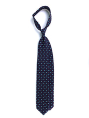 ZANBI 7-fold blue tie in luxury English printed silk