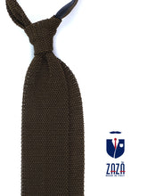 Cravatta in maglia di seta MACCA verde oliva