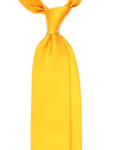 Cravatta giallo scuro 3 pieghe DACCA in seta stampata lusso