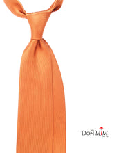 Cravatta marrone chiaro 3 pieghe DACCA in seta stampata lusso