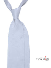 DACCA 3 Fold Tie in English Silk Printed Light Grey