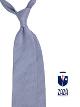 Cravatta 3 pieghe DAFNE seta\lino celeste