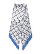 foulard twilly DOUG in seta stampata verde