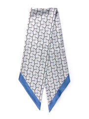 foulard twilly DOUG in seta stampata verde
