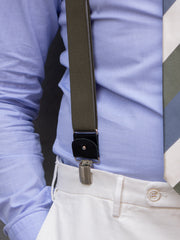 Elastic Y-brace with laces and clips ELASTIC Beige