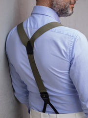 Elastic Y-brace with laces and clips ELASTIC Beige