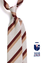 Cravatta 3 pieghe EVANS in seta tessuta avorio