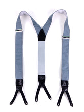 Bretella a Y in seta shantung blu avion con lacci in tessuto e clip FARMA