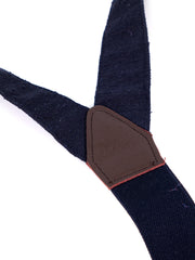 Bretella blu a Y in seta shantung con lacci in tessuto e clip FARMA