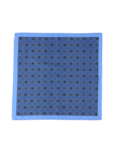 XL pocket square in pure cotton SFINGE in aviation blue