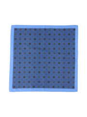 XL pocket square in pure cotton SFINGE in aviation blue