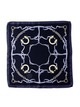 Fazzoletto da taschino nero XL in seta stampata REINS