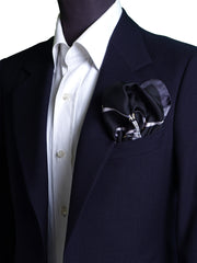 Fazzoletto da taschino nero XL in seta stampata REINS