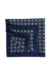 ROSERY Pure Cotton Blue XL Pocket Square