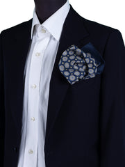 ROSERY Pure Cotton Blue XL Pocket Square
