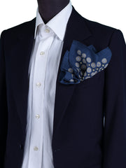 ROSERY Pure Cotton Blue XL Pocket Square