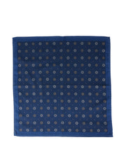 Fazzoletto da taschino XL blu in puro cotone SFINGE