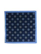 SHAKI Pure Cotton XL Blue Pocket Square
