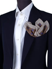 Fazzoletto da taschino XL marrone in puro cotone SFINGE