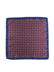 Fazzoletto da taschino 45x45cm bordeaux in seta stampata SKINNER