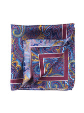 Burgundy scarf 70x70cm in LADY BUGS printed silk