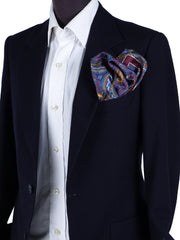 Burgundy scarf 70x70cm in LADY BUGS printed silk