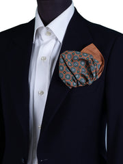 ROSERY Pure Cotton Orange XL Pocket Square