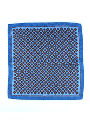Fazzoletto da taschino XL celeste in seta stampata DANIELE