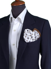 Fazzoletto da taschino XL marrone in lino/cotone DAGHY