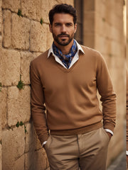 Foulard blu 70x70cm in seta stampata FEDE