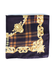 Foulard nero in seta stampata SAMPER