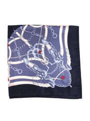 Foulard nero 90x90cm in seta stampata LADY BUGS