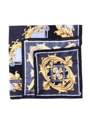 Black scarf 90x90cm in PAINTING printed silk