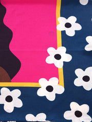 Foulard ottanio 70x70cm in seta crespo stampata LADY