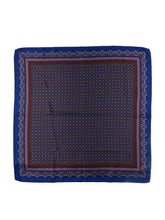 Foulard marrone 70x70cm in seta stampata NARCISO