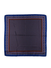 Foulard marrone 70x70cm in seta stampata NARCISO