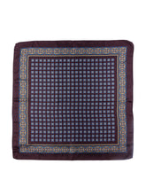 Foulard marrone 70x70cm in seta stampata FEDE