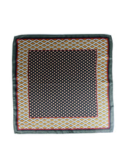 Foulard verde 70x70cm in seta stampata GOLDIE