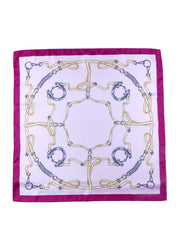 Foulard lilla 70x70cm in seta stampata REINS