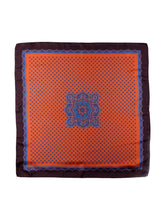 Foulard arancione 70x70cm in seta stampata MELIER