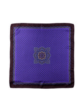 Foulard viola 70x70cm in seta stampata MELIER