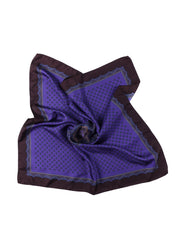 Foulard viola 70x70cm in seta stampata MELIER