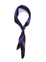 Foulard viola 70x70cm in seta stampata MELIER