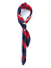 Foulard rosso 70x70cm in seta stampata REINS